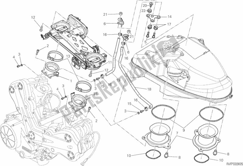 Toutes les pièces pour le Corps De Papillon du Ducati Diavel FL 1200 2015